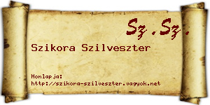 Szikora Szilveszter névjegykártya