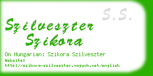 szilveszter szikora business card